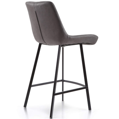 Murchison | Modern Ultra Suede Upholstered Bar Stools | Set Of 2 | Charcoal