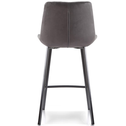 Murchison | Modern Ultra Suede Upholstered Bar Stools | Set Of 2 | Charcoal