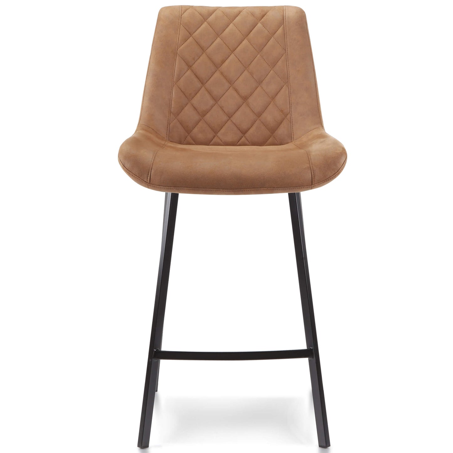 Murchison | Modern Ultra Suede Upholstered Bar Stools | Set Of 2 | Cognac