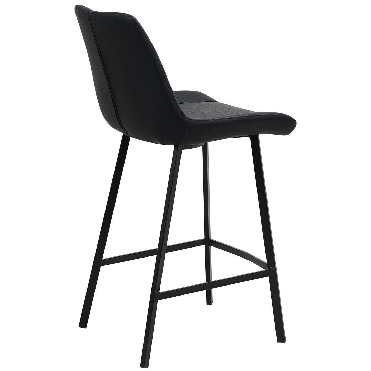 Murchison | Modern Ultra Suede Upholstered Bar Stools | Set Of 2 | Black