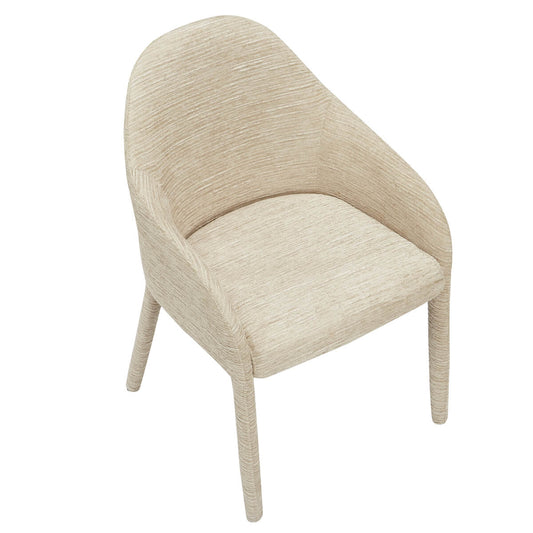 Modern Natural Fabric Dining Chairs With Arms