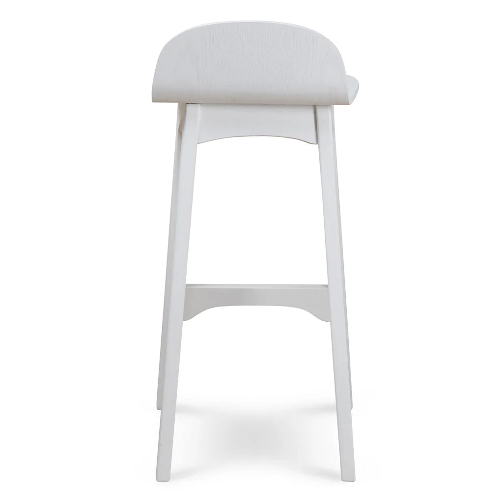 Oaklands | Scandinavian Style Natural Black Wooden Bar Stools | White