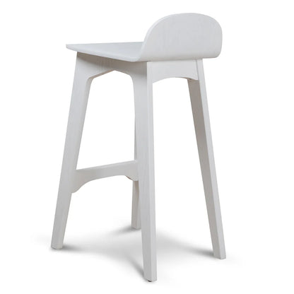 Oaklands | Scandinavian Style Natural Black Wooden Bar Stools | White