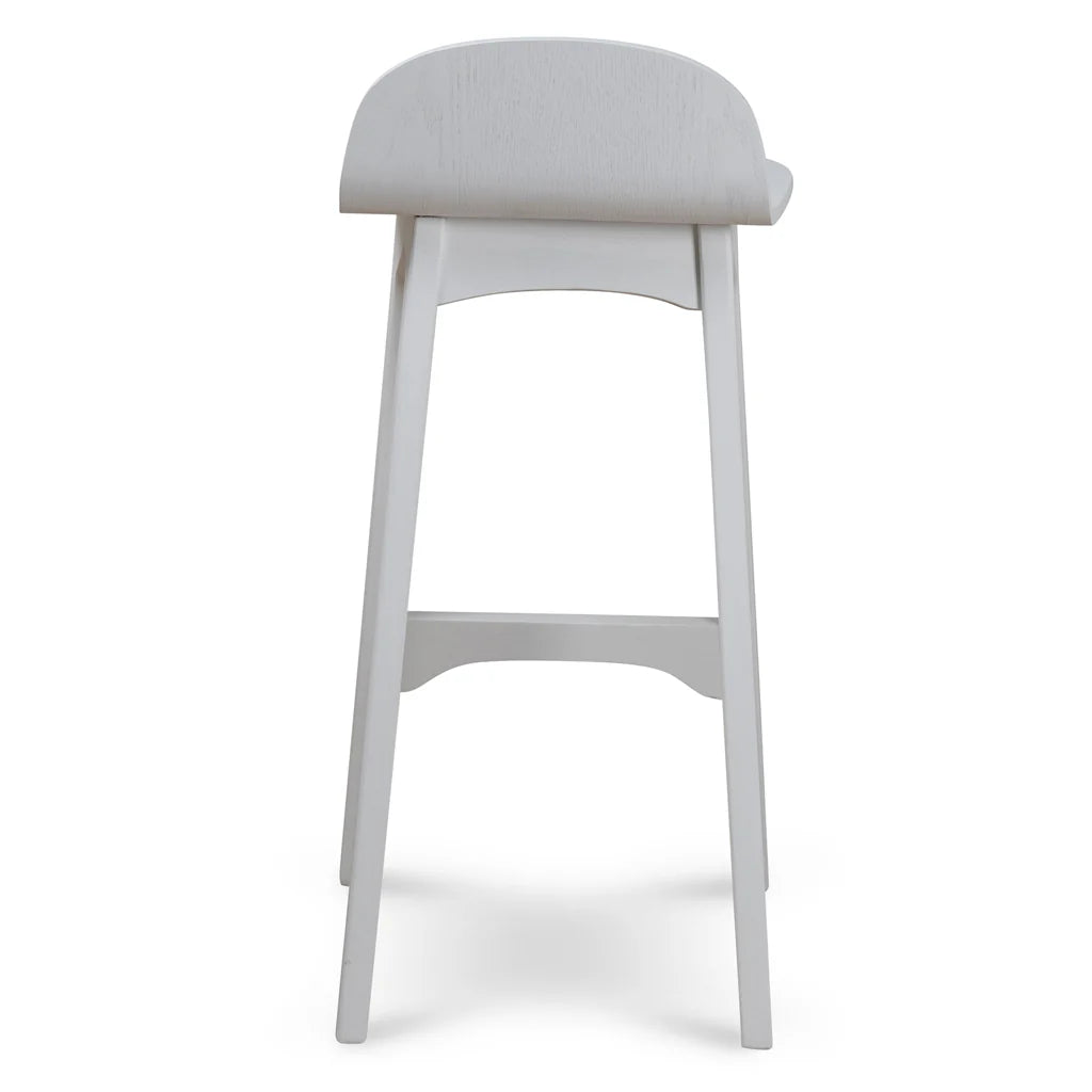 Oaklands | Scandinavian Style Natural Black Wooden Bar Stools | White