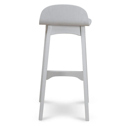 Oaklands | Scandinavian Style Natural Black Wooden Bar Stools | White