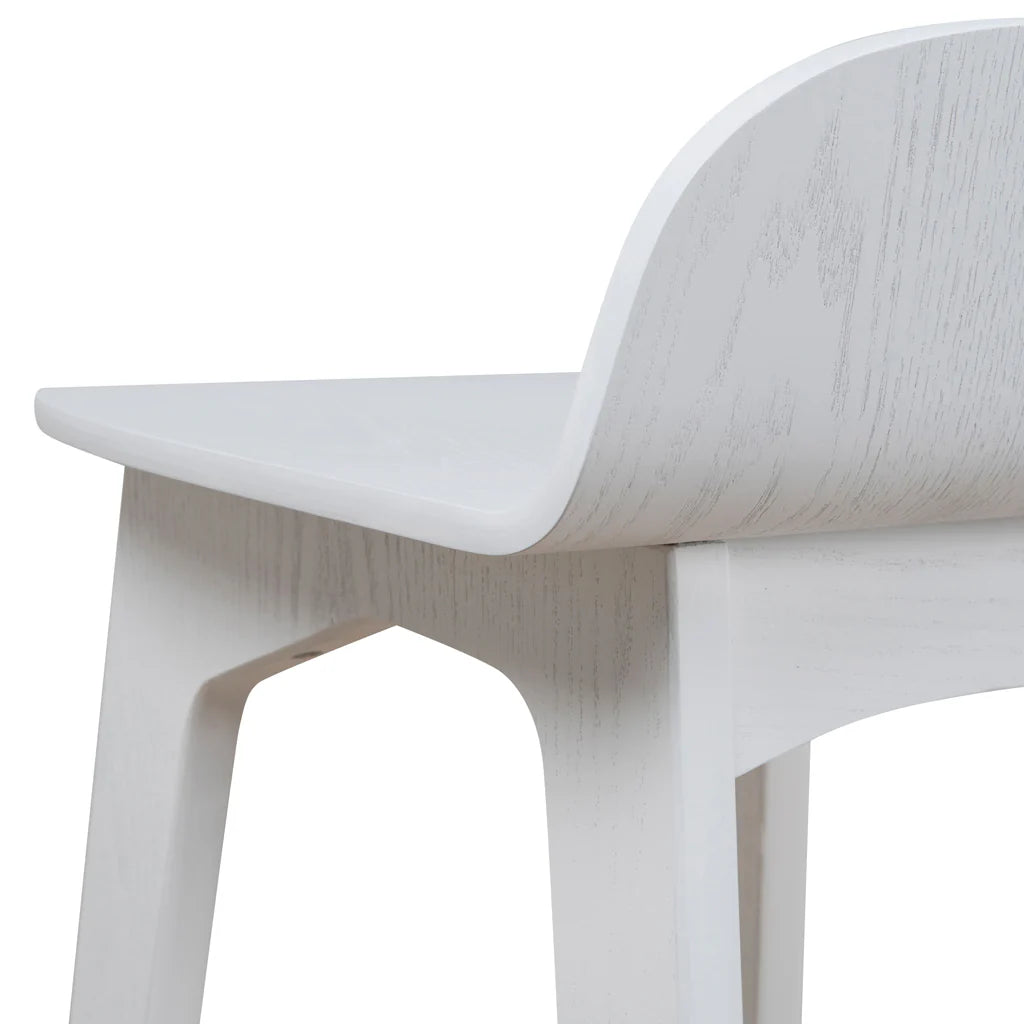 Oaklands | Scandinavian Style Natural Black Wooden Bar Stools | White