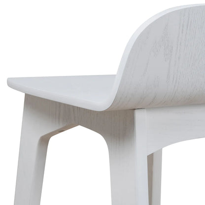 Oaklands | Scandinavian Style Natural Black Wooden Bar Stools | White