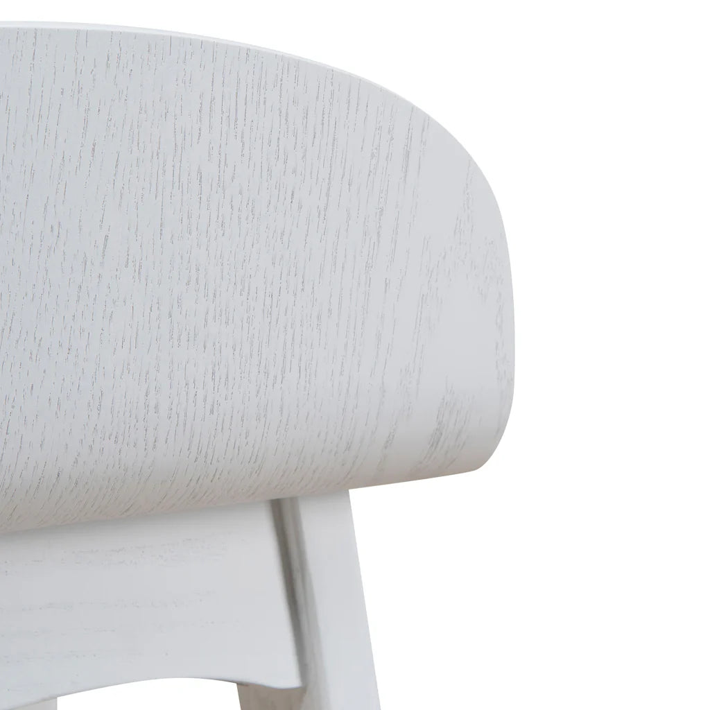 Oaklands | Scandinavian Style Natural Black Wooden Bar Stools | White