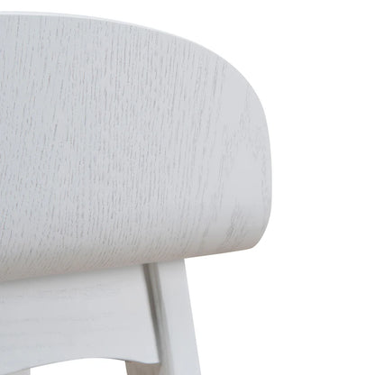Oaklands | Scandinavian Style Natural Black Wooden Bar Stools | White