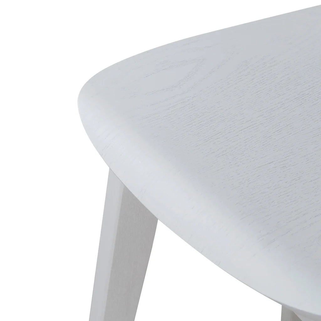 Oaklands | Scandinavian Style Natural Black Wooden Bar Stools | White