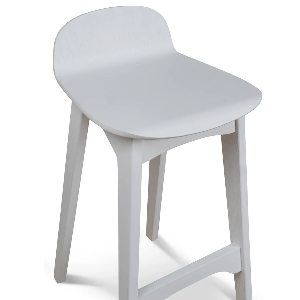 Oaklands | Scandinavian Style Natural Black Wooden Bar Stools | White