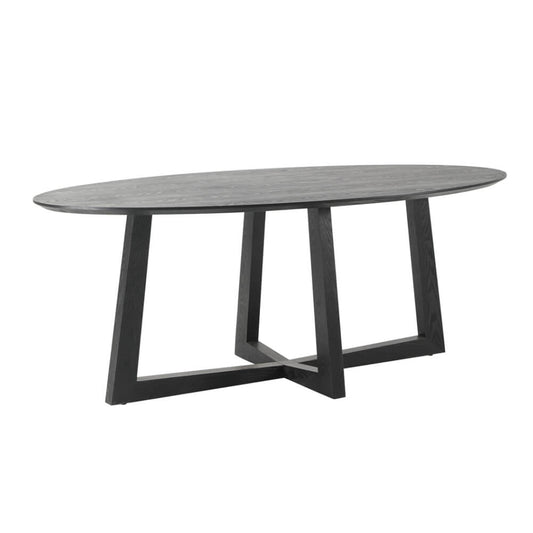 Oceanside | Coastal 2m Oval Wooden Dining Table | Black