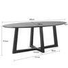 Oceanside | Coastal 2m Oval Wooden Dining Table