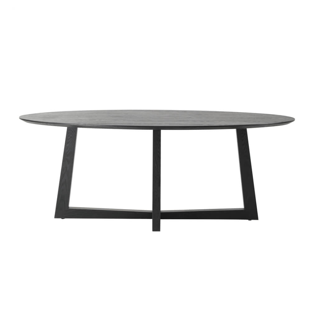 Oceanside | Coastal 2m Oval Wooden Dining Table | Black