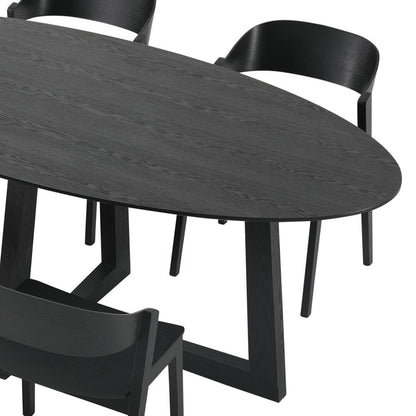 Oceanside | Coastal 2m Oval Wooden Dining Table | Black