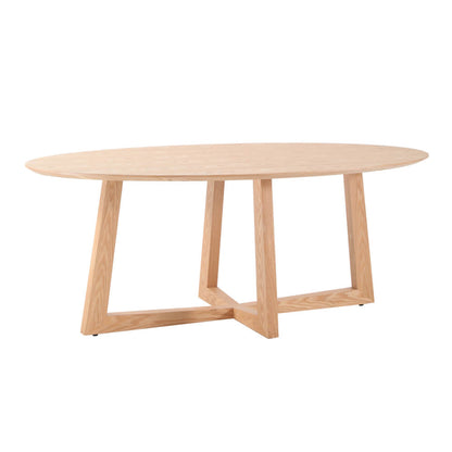 Oceanside | Coastal 2m Oval Wooden Dining Table | Natural