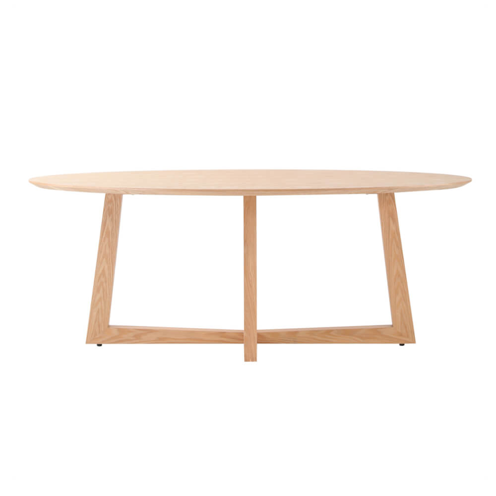 Oceanside | Coastal 2m Oval Wooden Dining Table | Natural