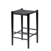 Oceanside | Coastal Commercial Wooden Backless Rattan Bar Stools