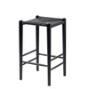 Oceanside | Coastal Commercial Wooden Backless Rattan Bar Stools