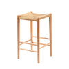 Oceanside | Coastal Commercial Wooden Backless Rattan Bar Stools
