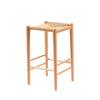 Oceanside | Coastal Commercial Wooden Backless Rattan Bar Stools