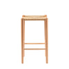Oceanside | Coastal Commercial Wooden Backless Rattan Bar Stools