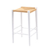 Oceanside | Coastal Commercial Wooden Backless Rattan Bar Stools