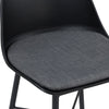 Olsen | Plastic Black White Metal Mid Century Bar Stools