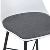 Olsen | Plastic Black White Metal Mid Century Bar Stools