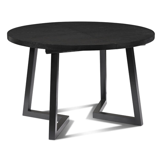 Oregon | 2m Extendable Curved Wooden Dining Table | Black