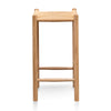 Otway | Backless Coastal Natural Wooden Rattan Bar Stool