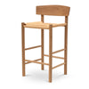 Otway | Coastal Natural Wooden Rattan Bar Stool