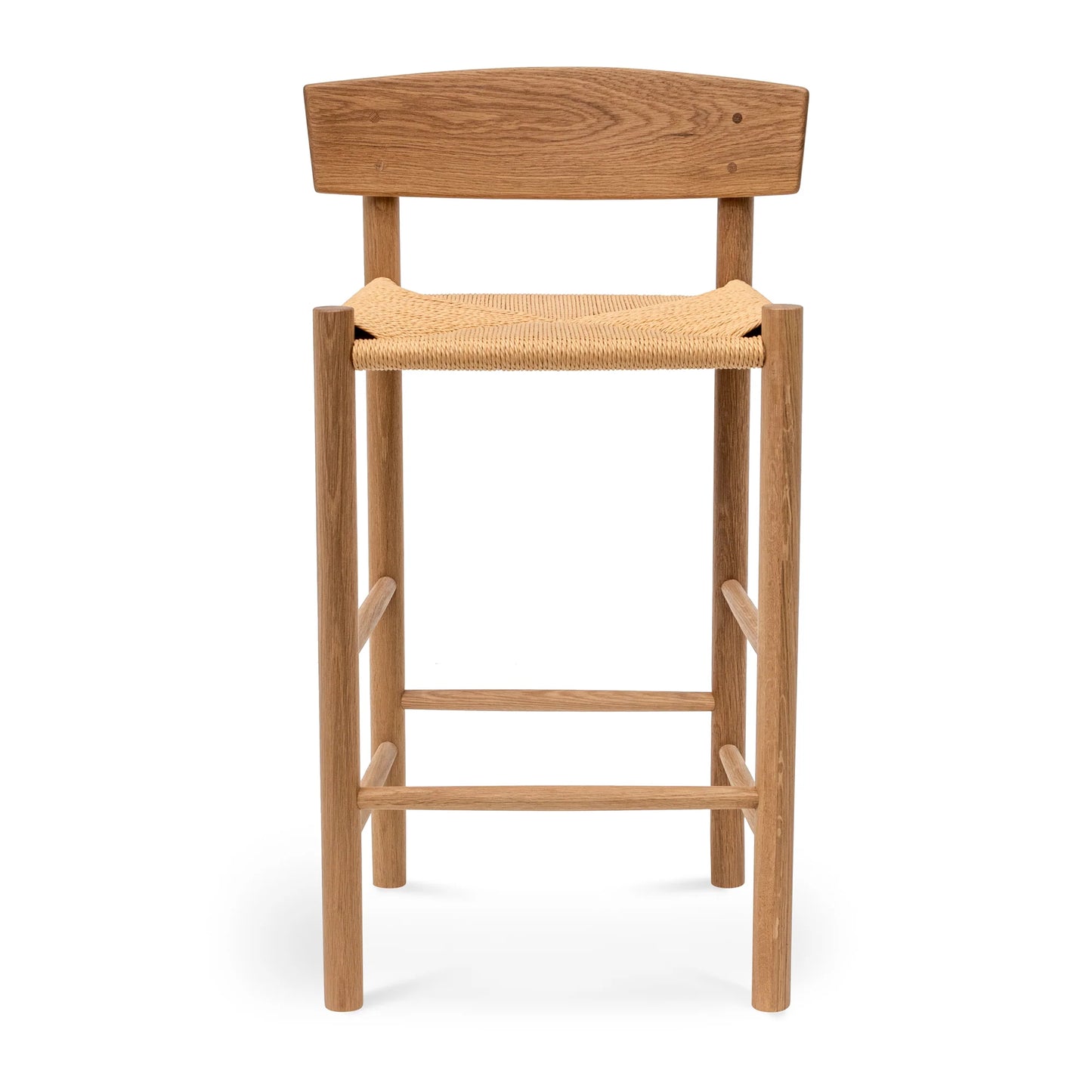 Otway | Coastal Natural Wooden Rattan Bar Stool | Natural