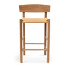 Otway | Coastal Natural Wooden Rattan Bar Stool