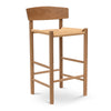 Otway | Coastal Natural Wooden Rattan Bar Stool