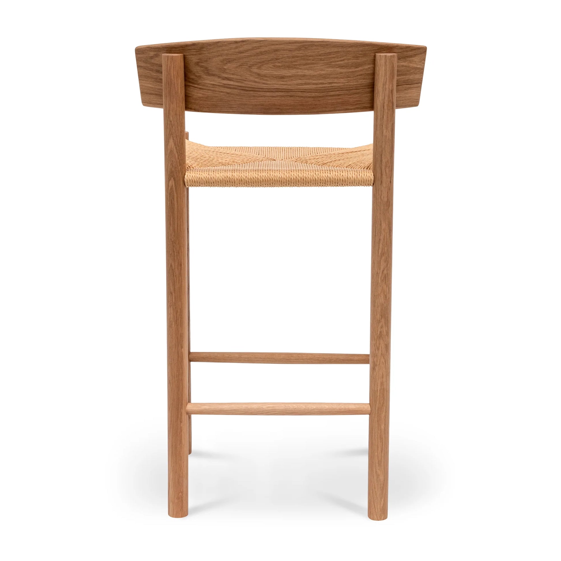 Otway | Coastal Natural Wooden Rattan Bar Stool | Natural