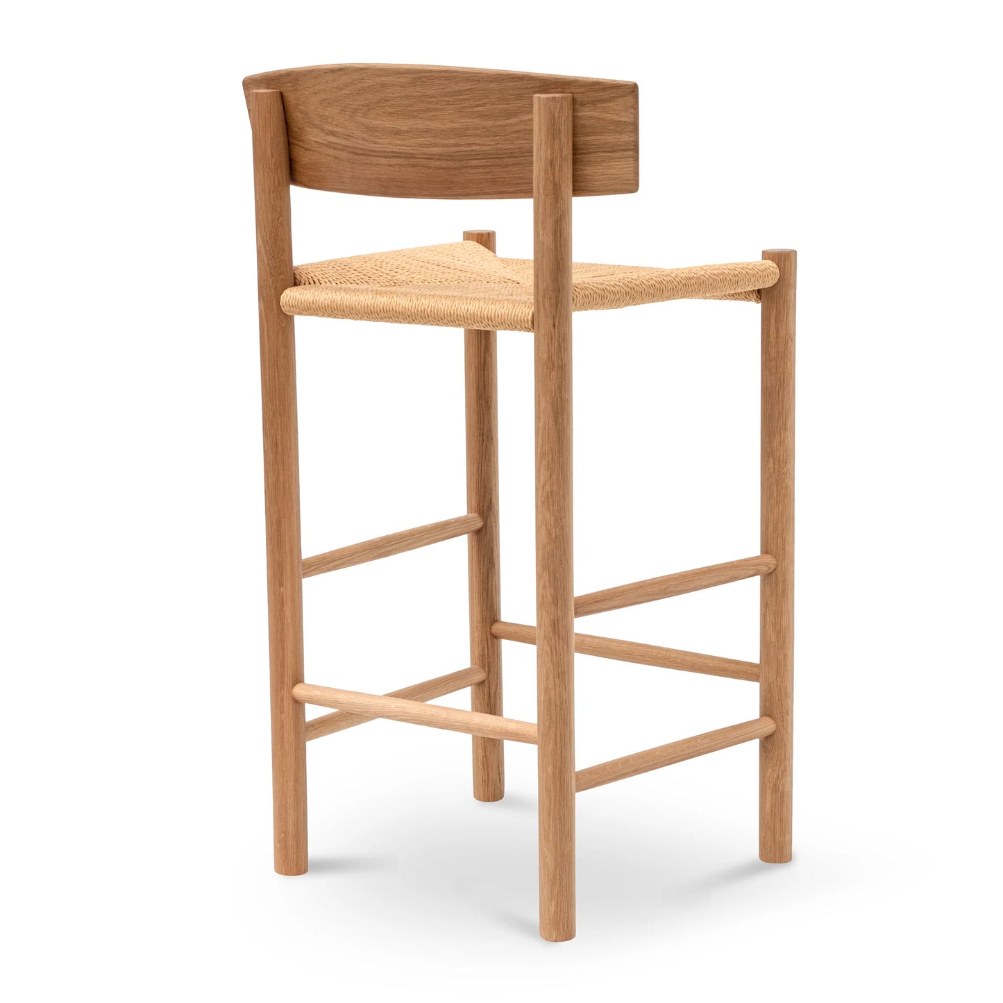 Otway | Coastal Natural Wooden Rattan Bar Stool | Natural