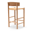 Otway | Coastal Natural Wooden Rattan Bar Stool