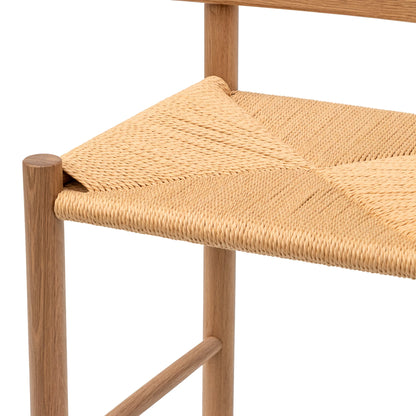 Otway | Coastal Natural Wooden Rattan Bar Stool | Natural