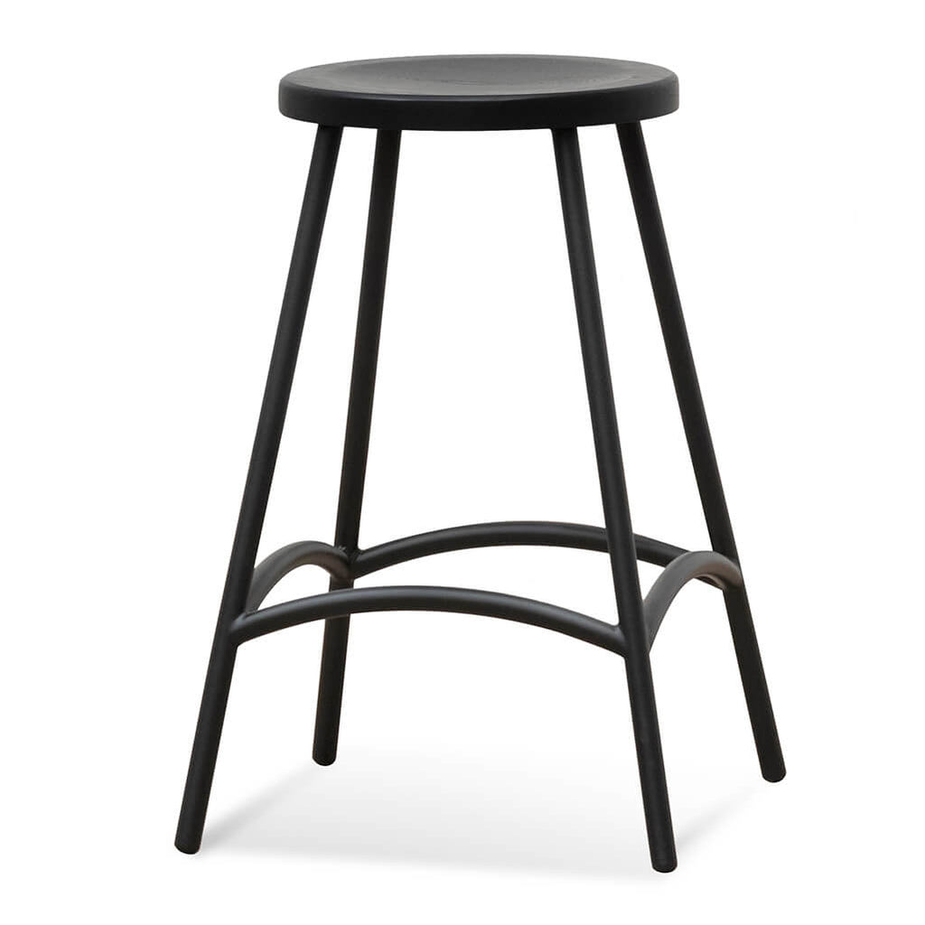 Overdale | Industrial Wooden Metal Bar Stool