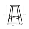 Overdale | Industrial Wooden Metal Bar Stool