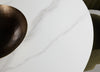 Owen | Wooden Snow White Ceramic 120cm Round Dining Table
