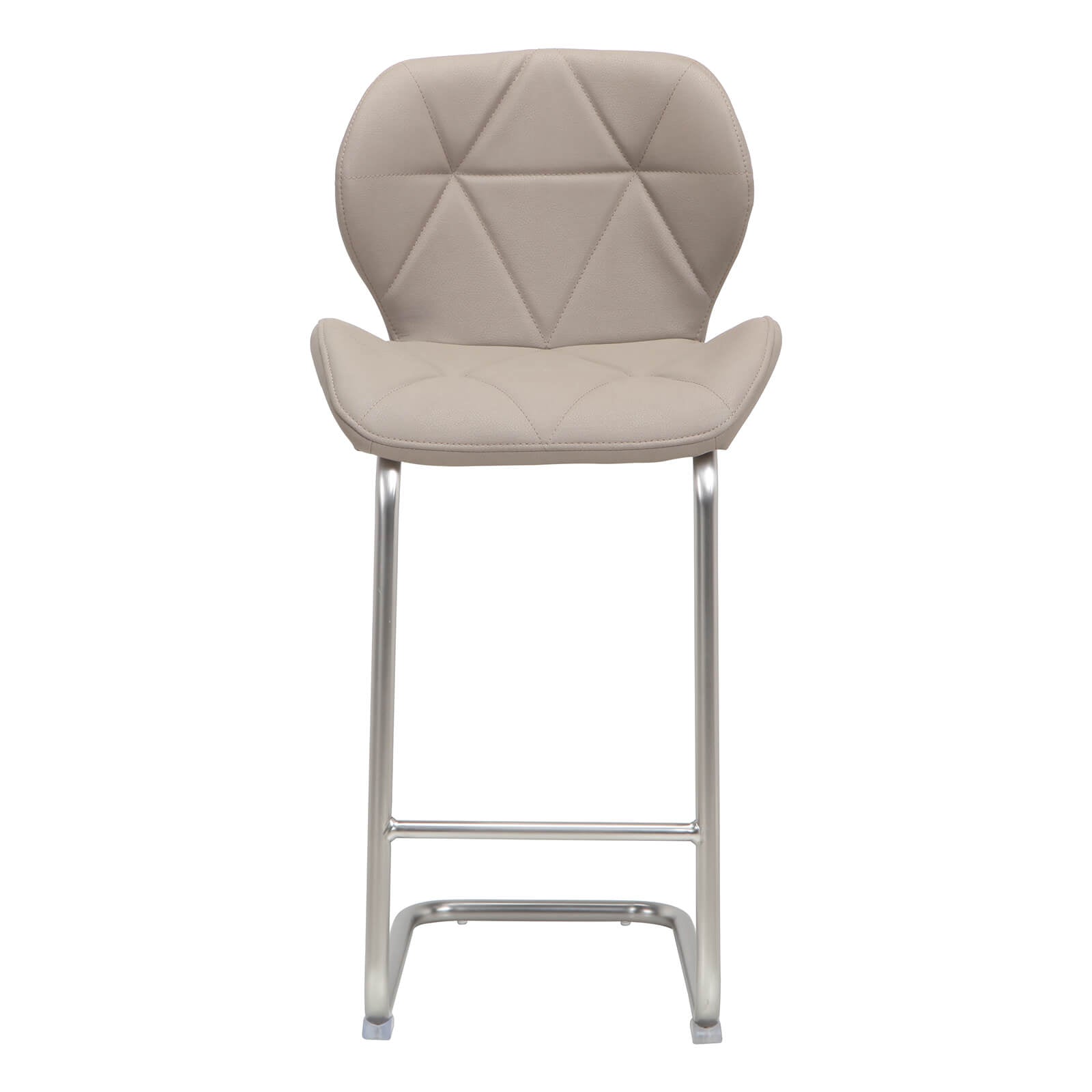 Oxley | Contemporary Metal PU Leather Bar Stools | Set Of 2 | Grey