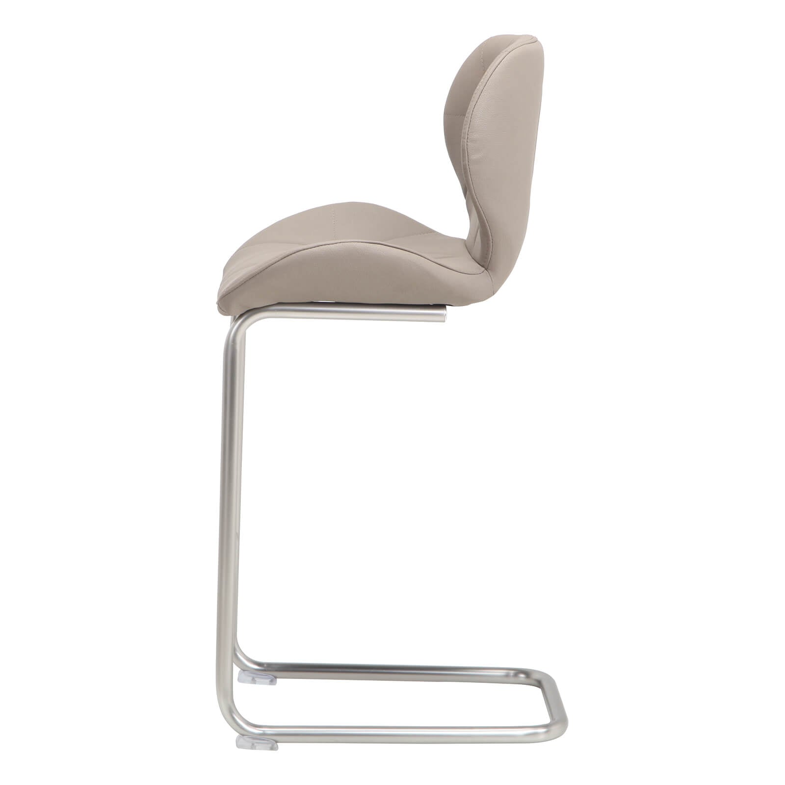 Oxley | Contemporary Metal PU Leather Bar Stools | Set Of 2 | Grey