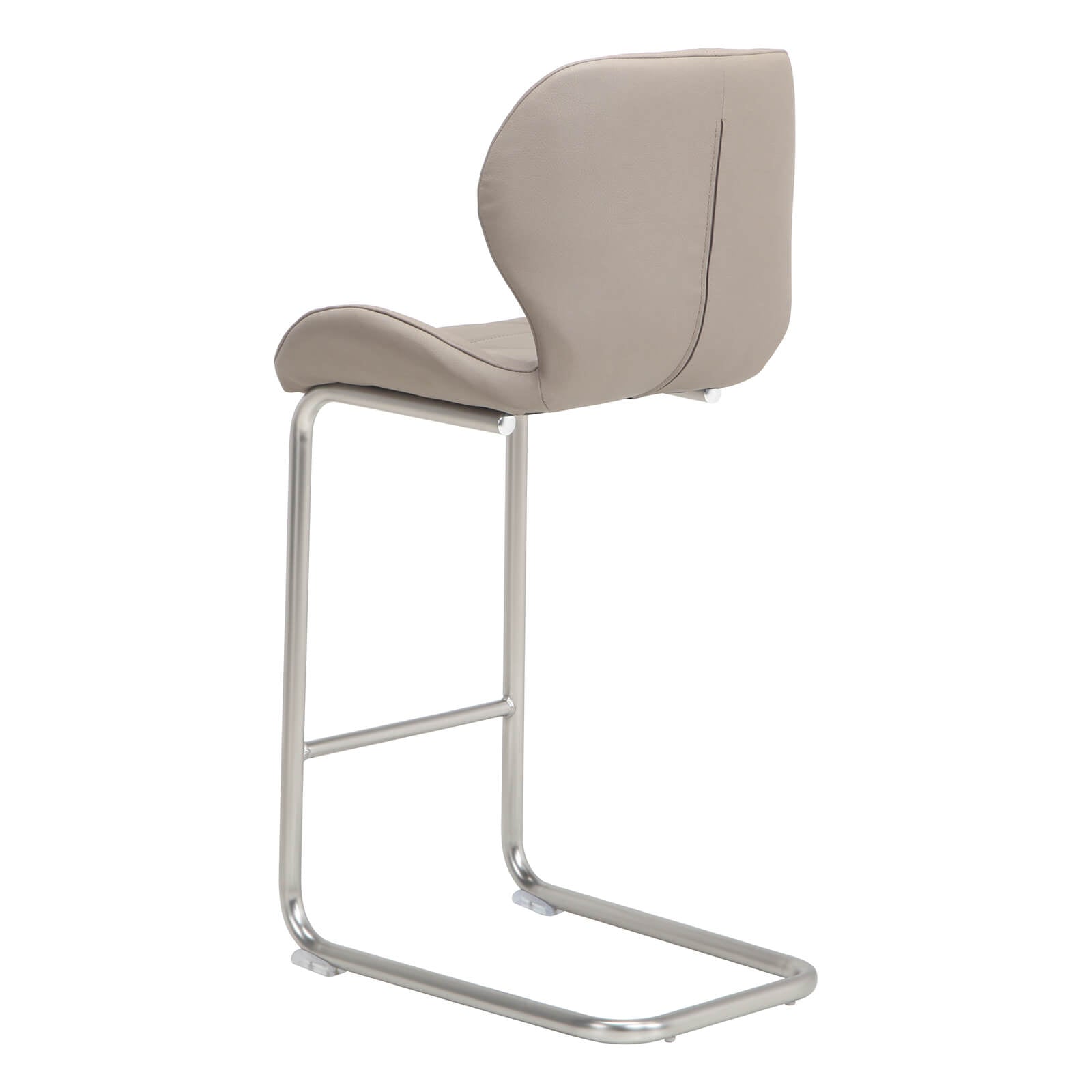 Oxley | Contemporary Metal PU Leather Bar Stools | Set Of 2 | Grey