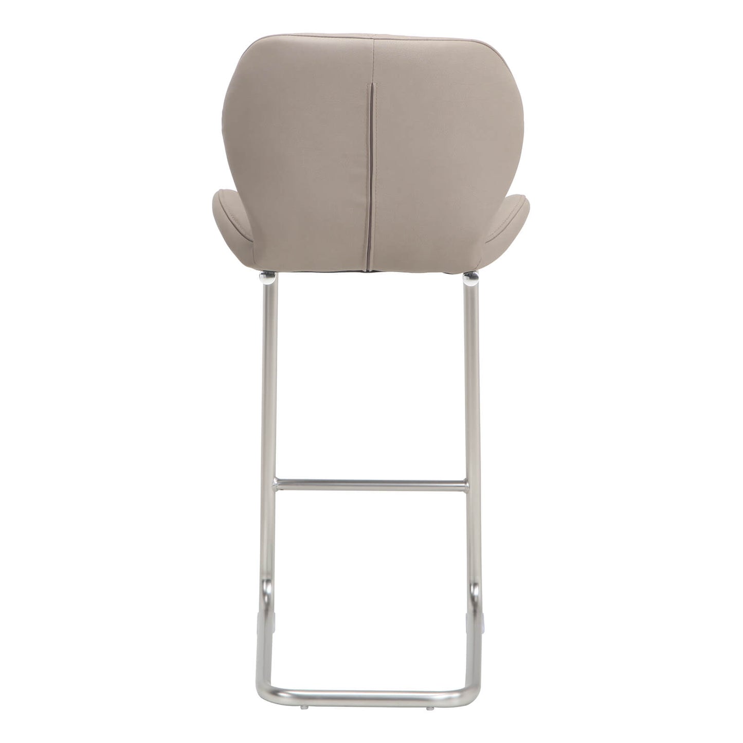 Oxley | Contemporary Metal PU Leather Bar Stools | Set Of 2 | Grey