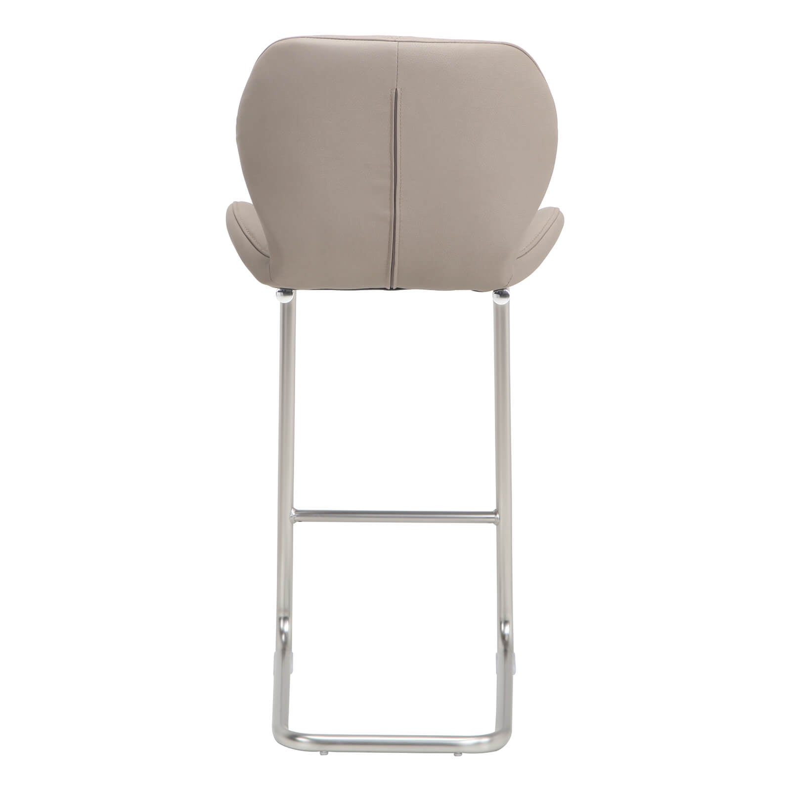 Oxley | Contemporary Metal PU Leather Bar Stools | Set Of 2 | Grey