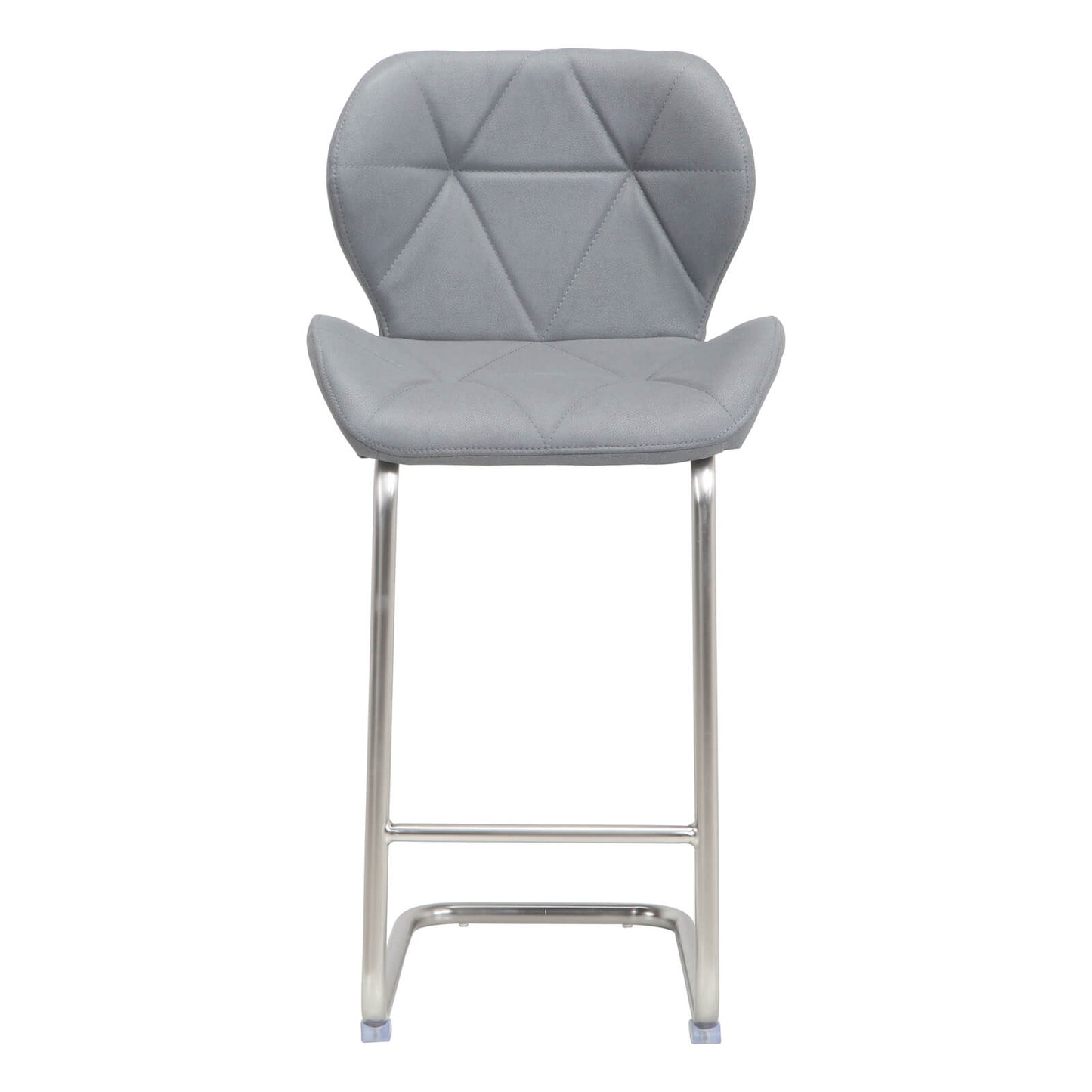 Oxley | Contemporary Metal PU Leather Bar Stools | Set Of 2 | Cappuccino
