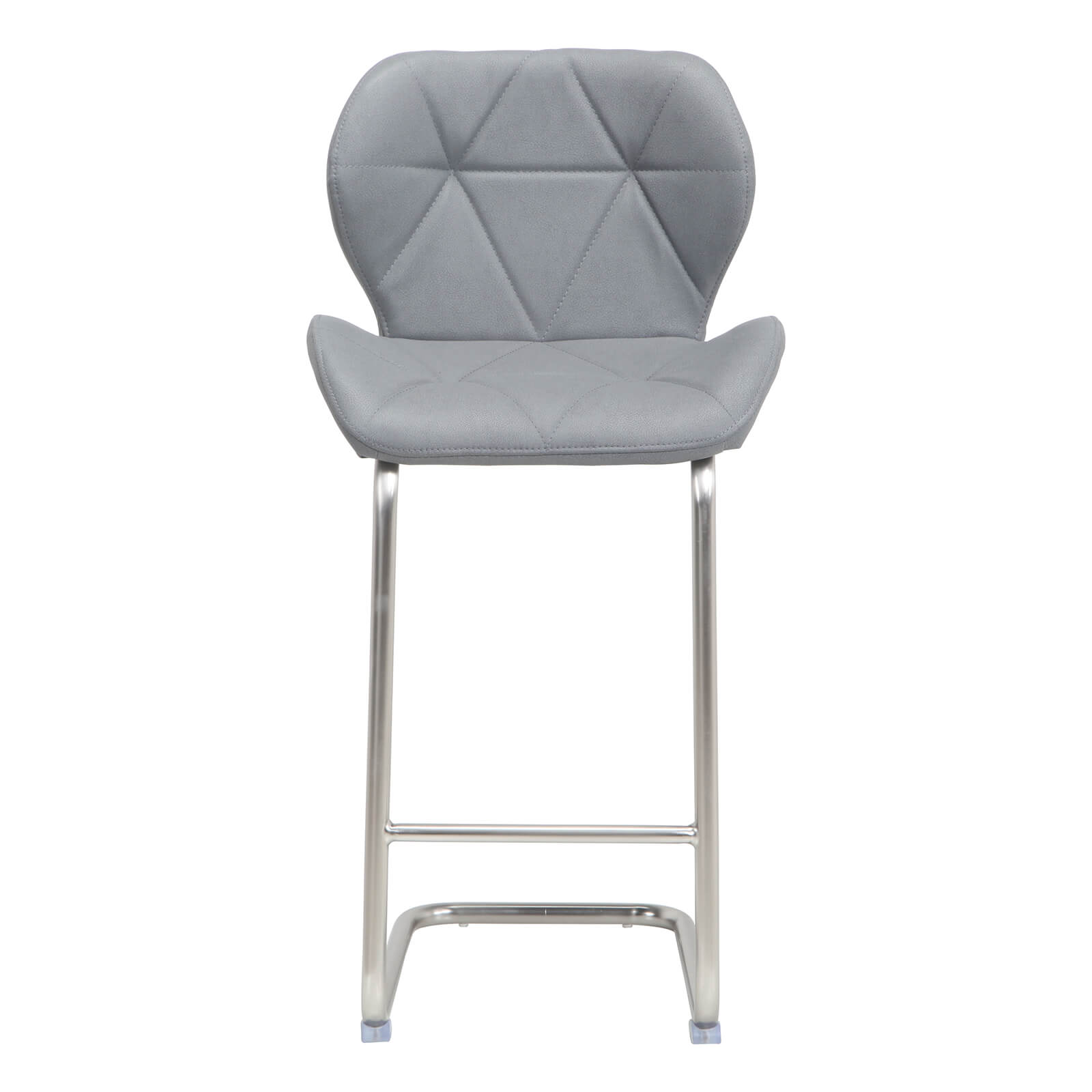 Oxley | Contemporary Metal PU Leather Bar Stools | Set Of 2 | Cappuccino