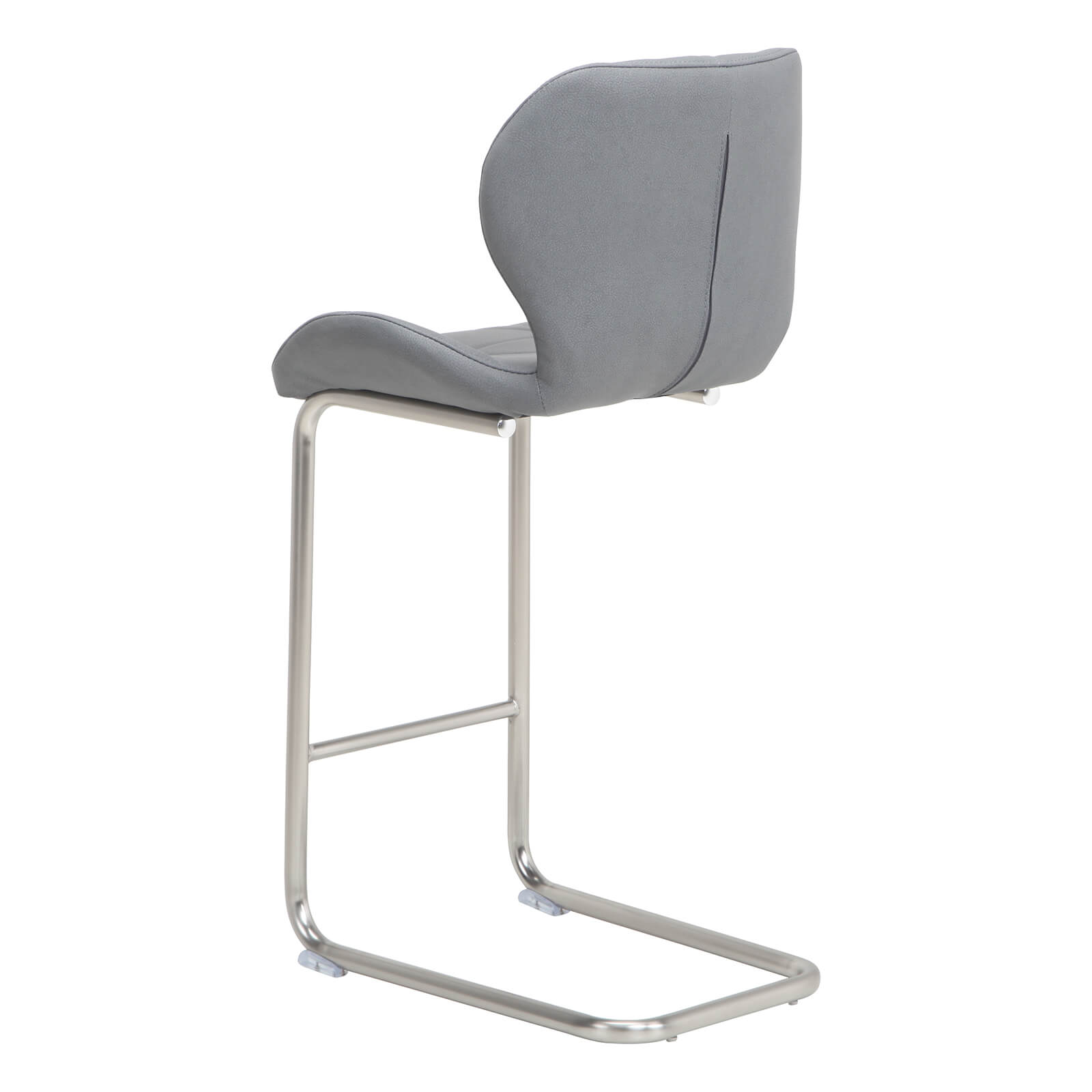 Oxley | Contemporary Metal PU Leather Bar Stools | Set Of 2 | Cappuccino